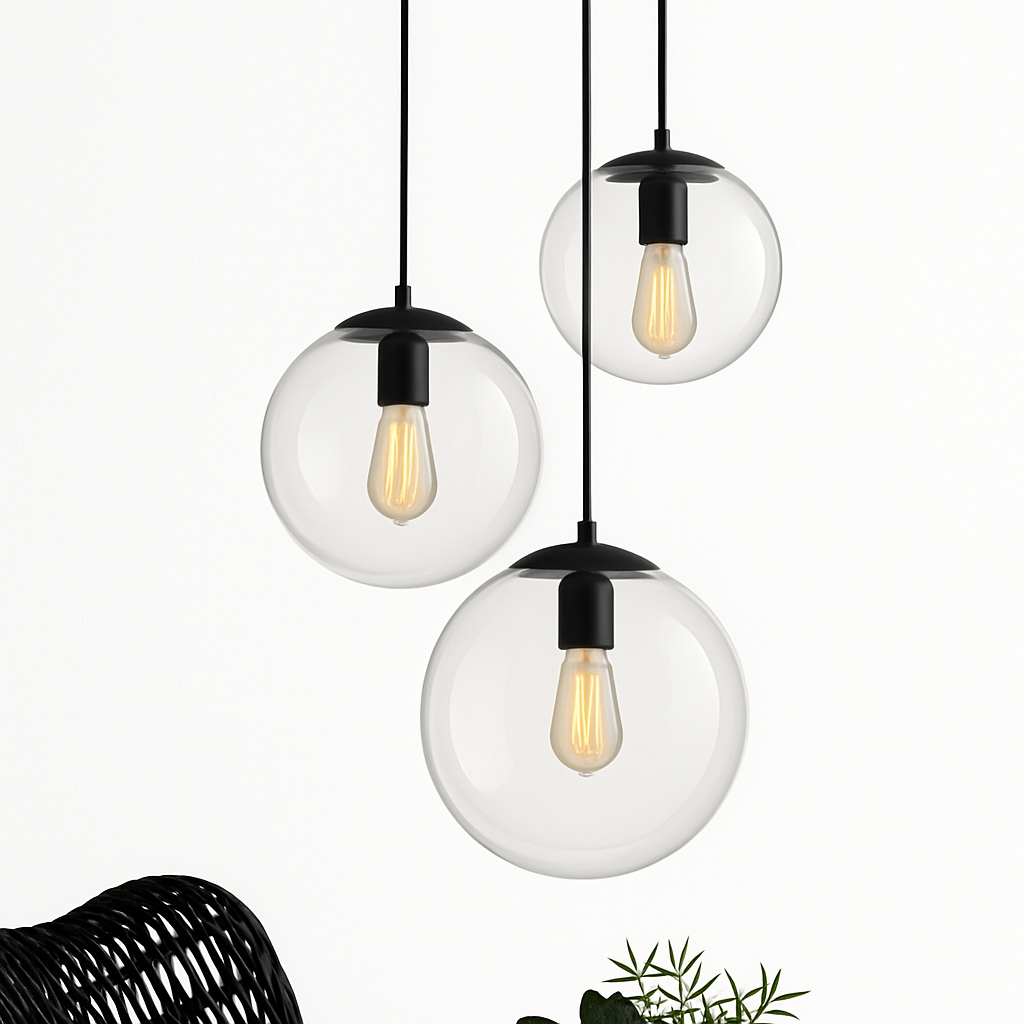 Veliyana | Minimalistisk kugle glas himmelsk pendellampe