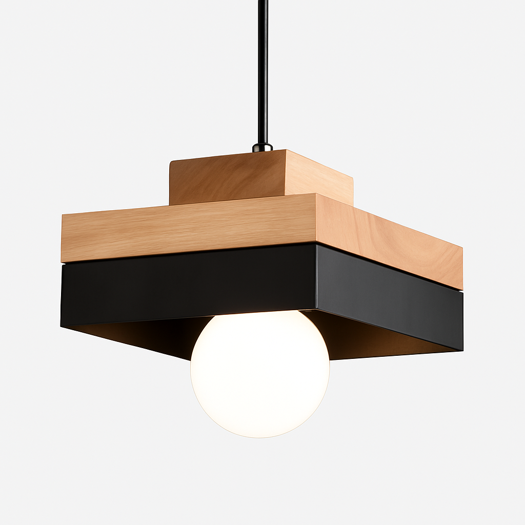 Valdorina | Nordisk minimalistisk geometrisk træpendellampe
