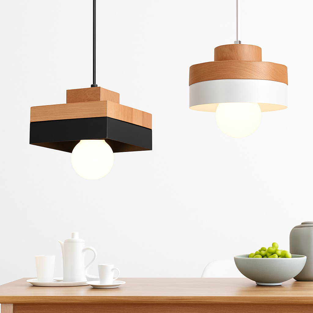 Valdorina | Nordisk minimalistisk geometrisk træpendellampe