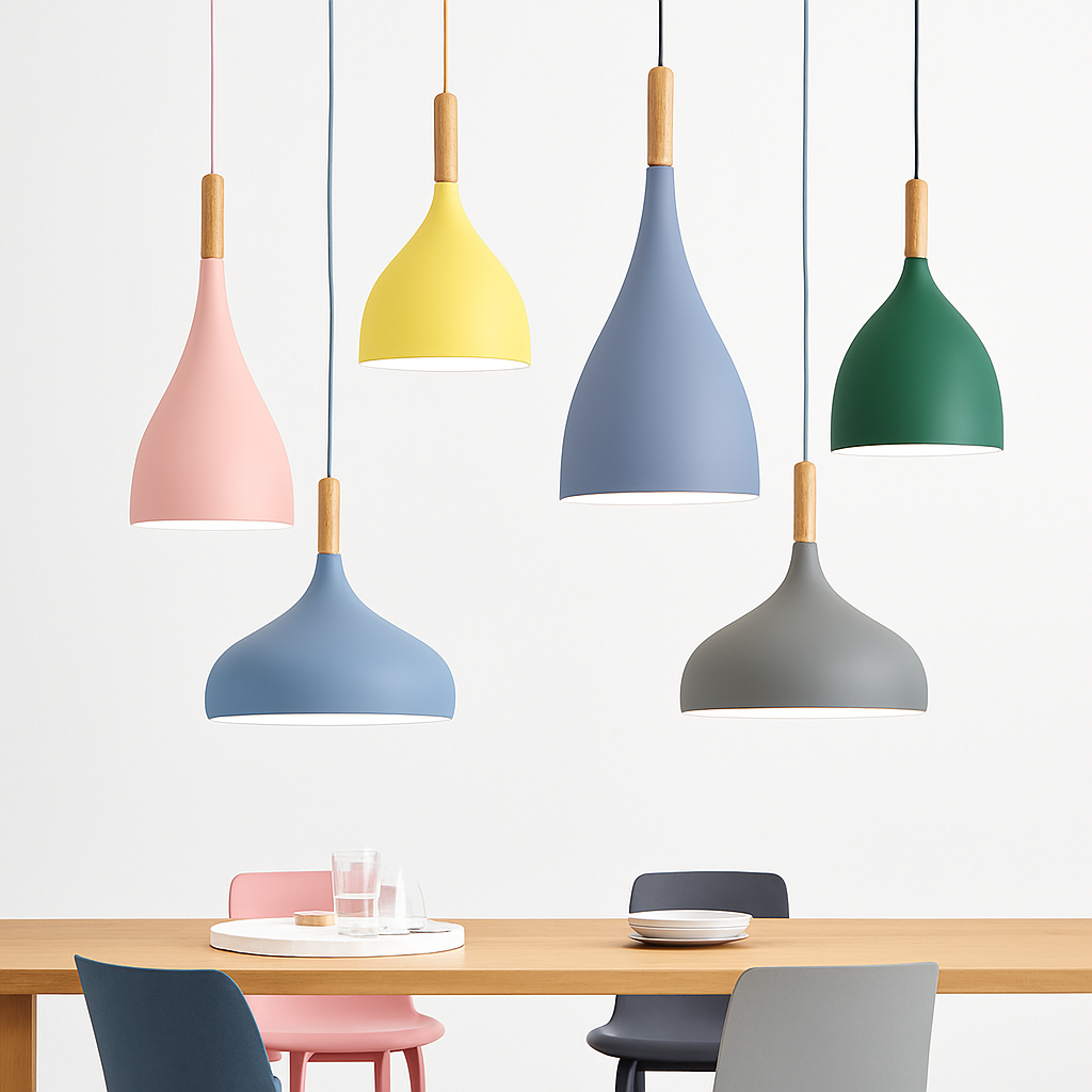 Velrion | Nordisk metal- og træ LED pendel loftslampe