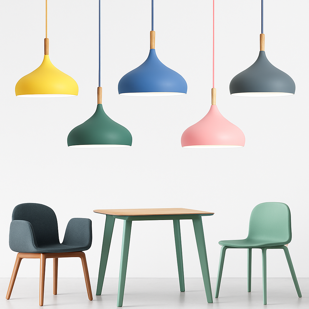 Velrion | Nordisk metal- og træ LED pendel loftslampe