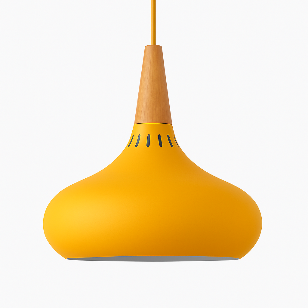 Vireallo | Moderne træstamme metal kuppel loft pendellampe