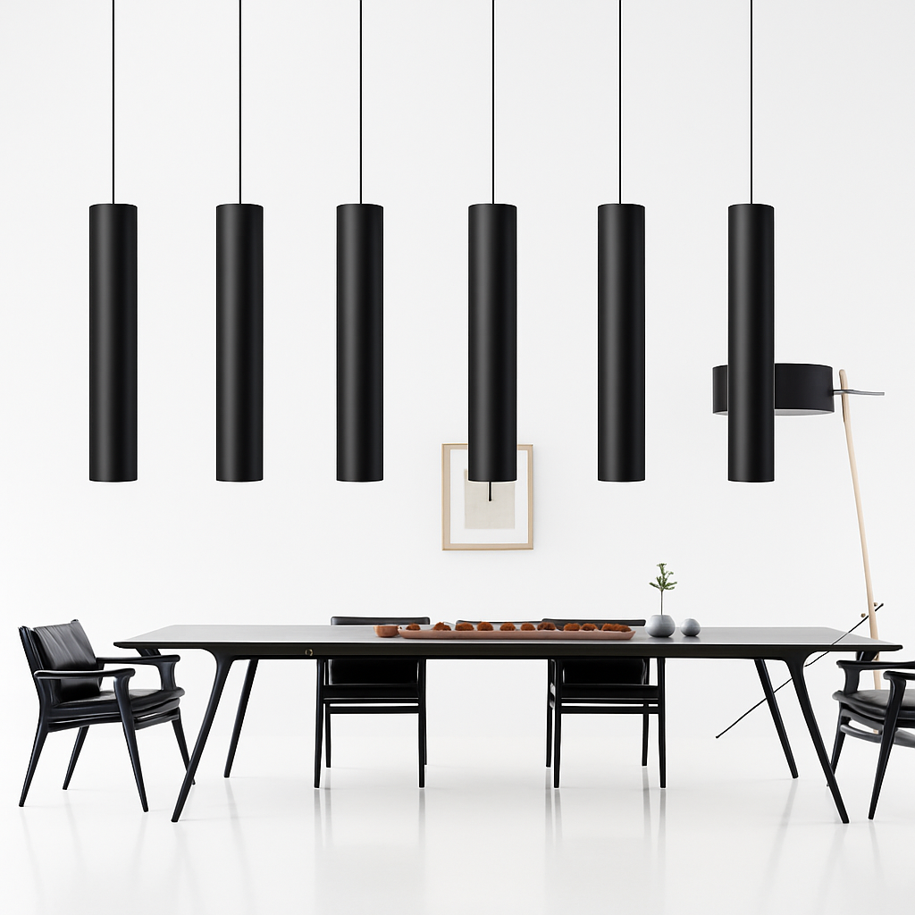 Veljore | Minimalistisk cylindrisk rør LED pendel loftslampe