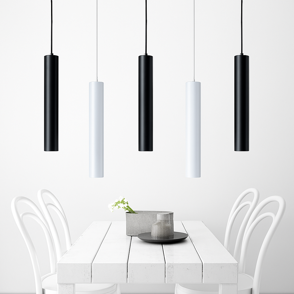 Veljore | Minimalistisk cylindrisk rør LED pendel loftslampe