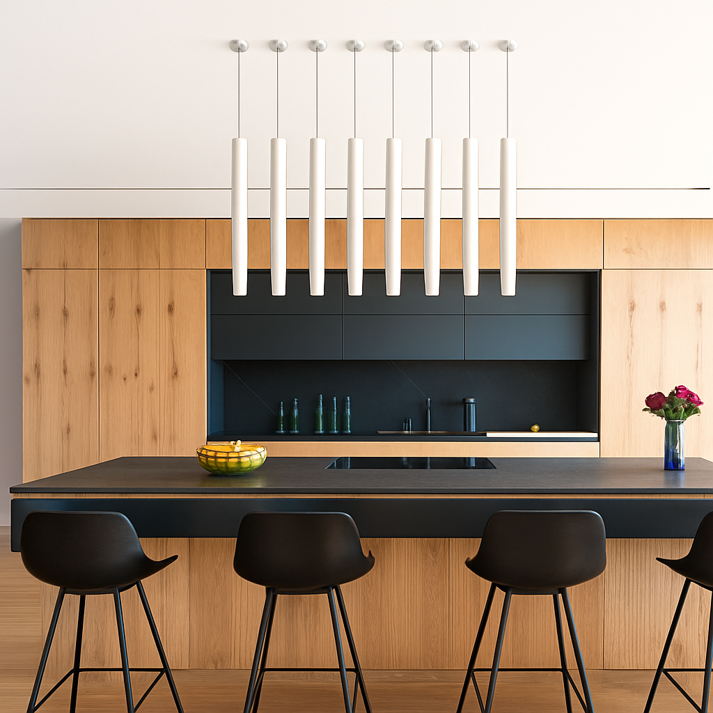 Veljore | Minimalistisk cylindrisk rør LED pendel loftslampe
