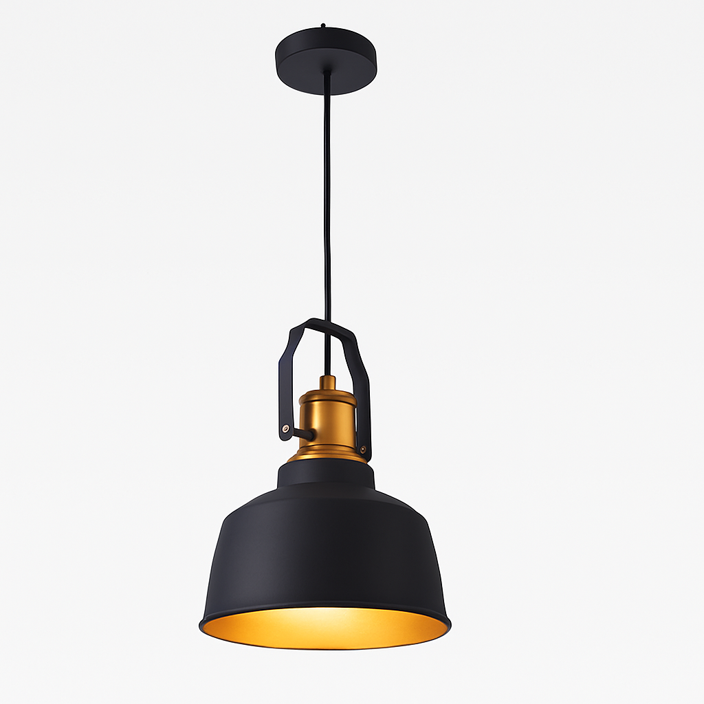 Ethromber | Rustik industriel kuppel metal kegle pendel