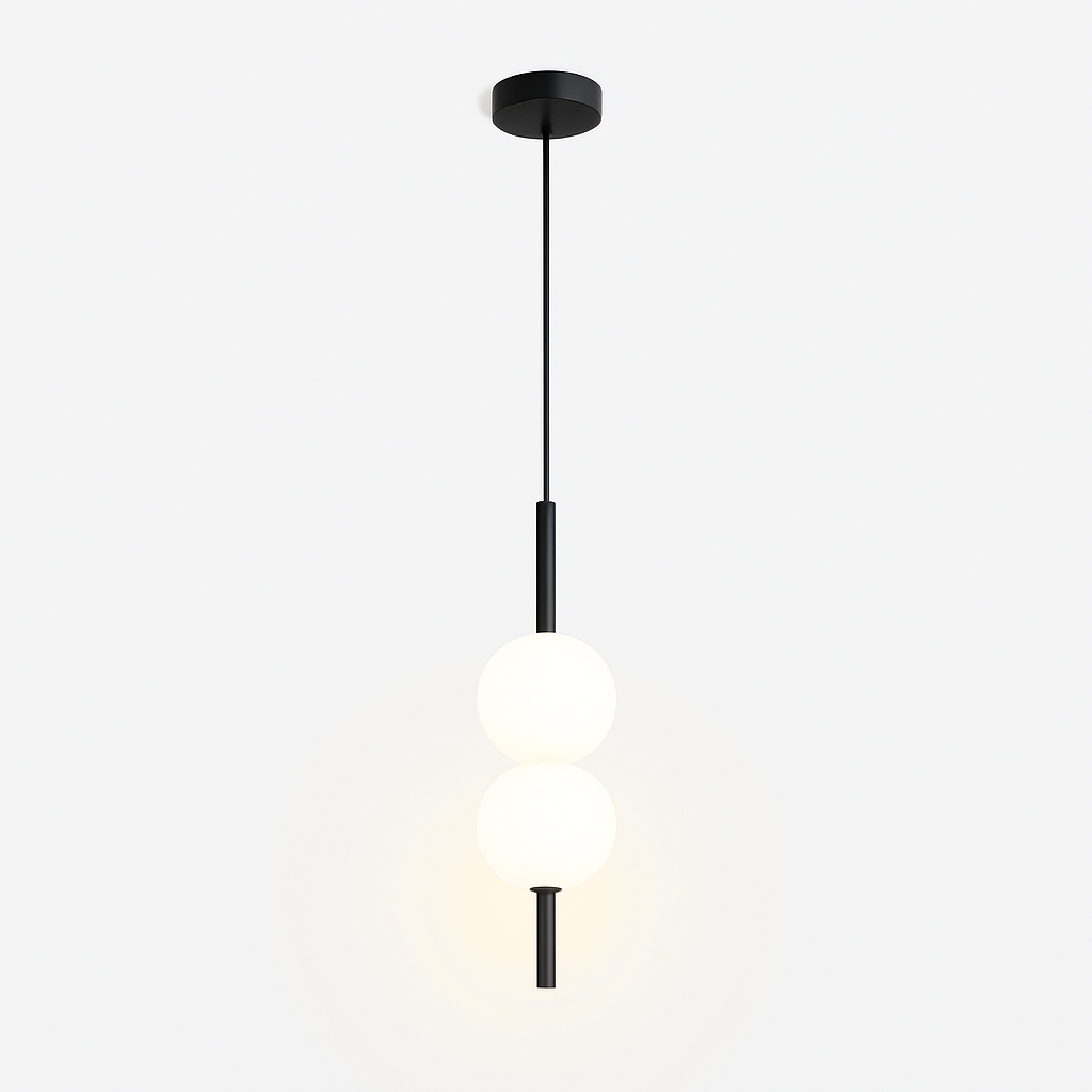 Quintara | Minimalistisk lodret rør globe-formet pendel