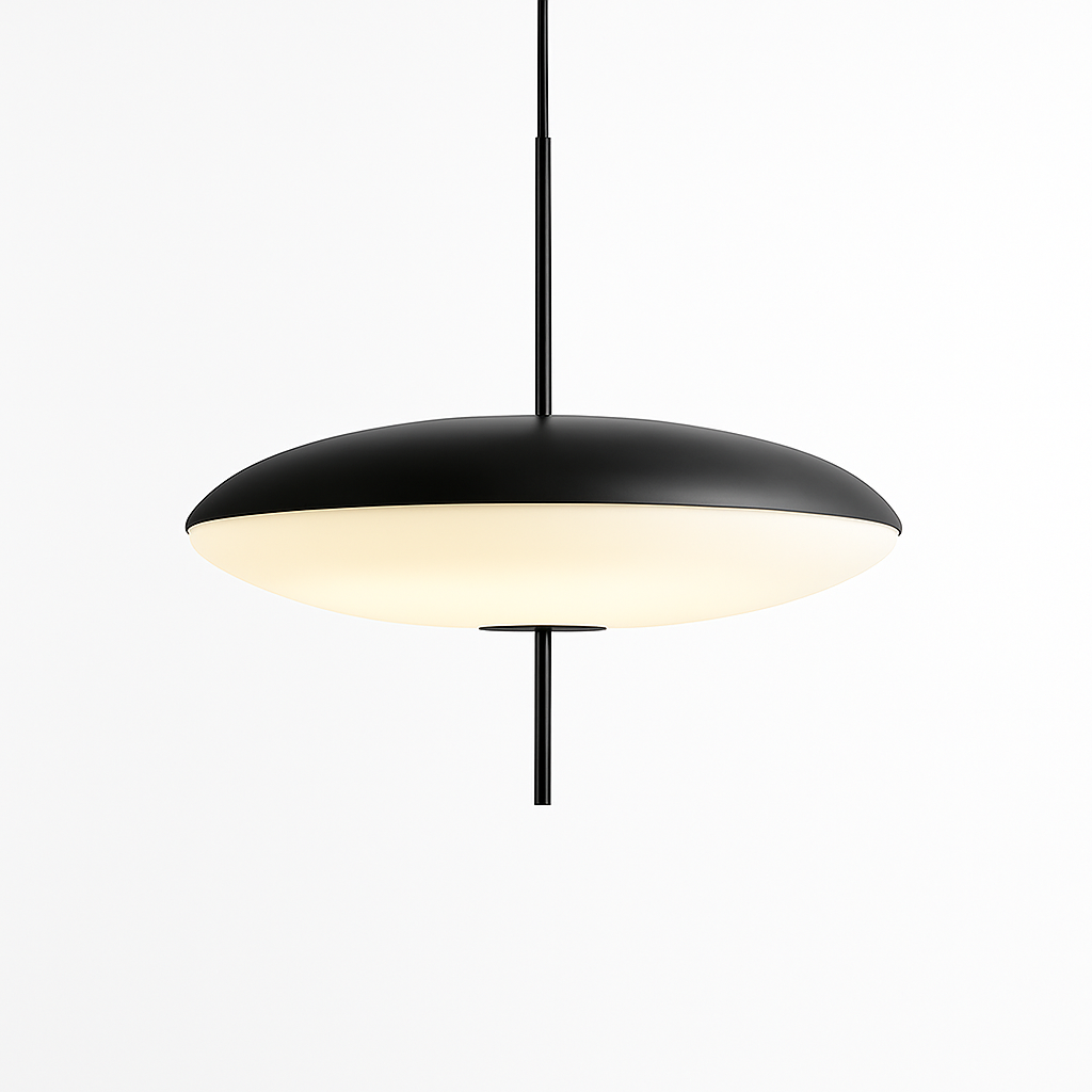 Velvoryn | Moderne flyvende tallerken disk minimalistisk metal pendellampe