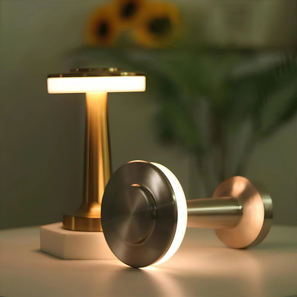 Elegant Bærbar Metal Dæmpbar Genopladelig Trådløs Bordlampe