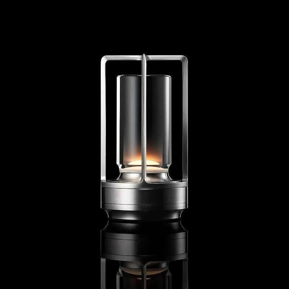 Minimalistisk metal trådløs genopladelig indendørs udendørs bordlampe